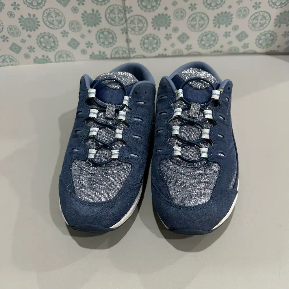 Easy spirit Seromy blue slip on mules permanent lace up size 8 - Picture 5 of 15